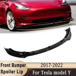 Dla Tesla Model Y 2017-2023 Zderzak przedni Dolny spoiler Warga Modyfikacja samochodu Stylizacja Zderzak Dyfuzor Ochraniacz wargi Zestaw karoserii