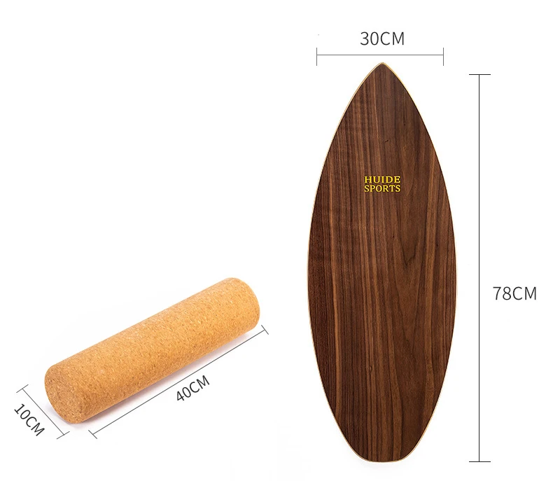 Wholesale Fitness Yoga Curvy Wood Balance Board Wooden Wobble Balance Board For Yoga Fitness