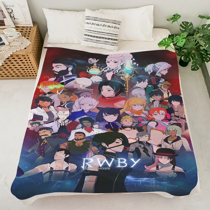 

Camping Blanket S-Rwbys Soft Blankets Microfiber Bedding King Size Blanket Warm Knee Fleece Custom Anime Blanket Sofa Blanket