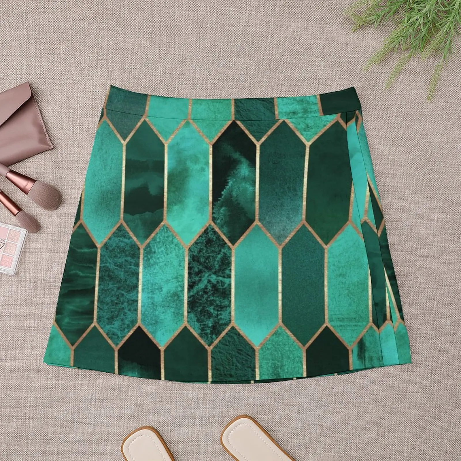 Stained Glass 2 Mini Skirt Skort for women clothes fairy grunge korean women's clothes Mini Skirt
