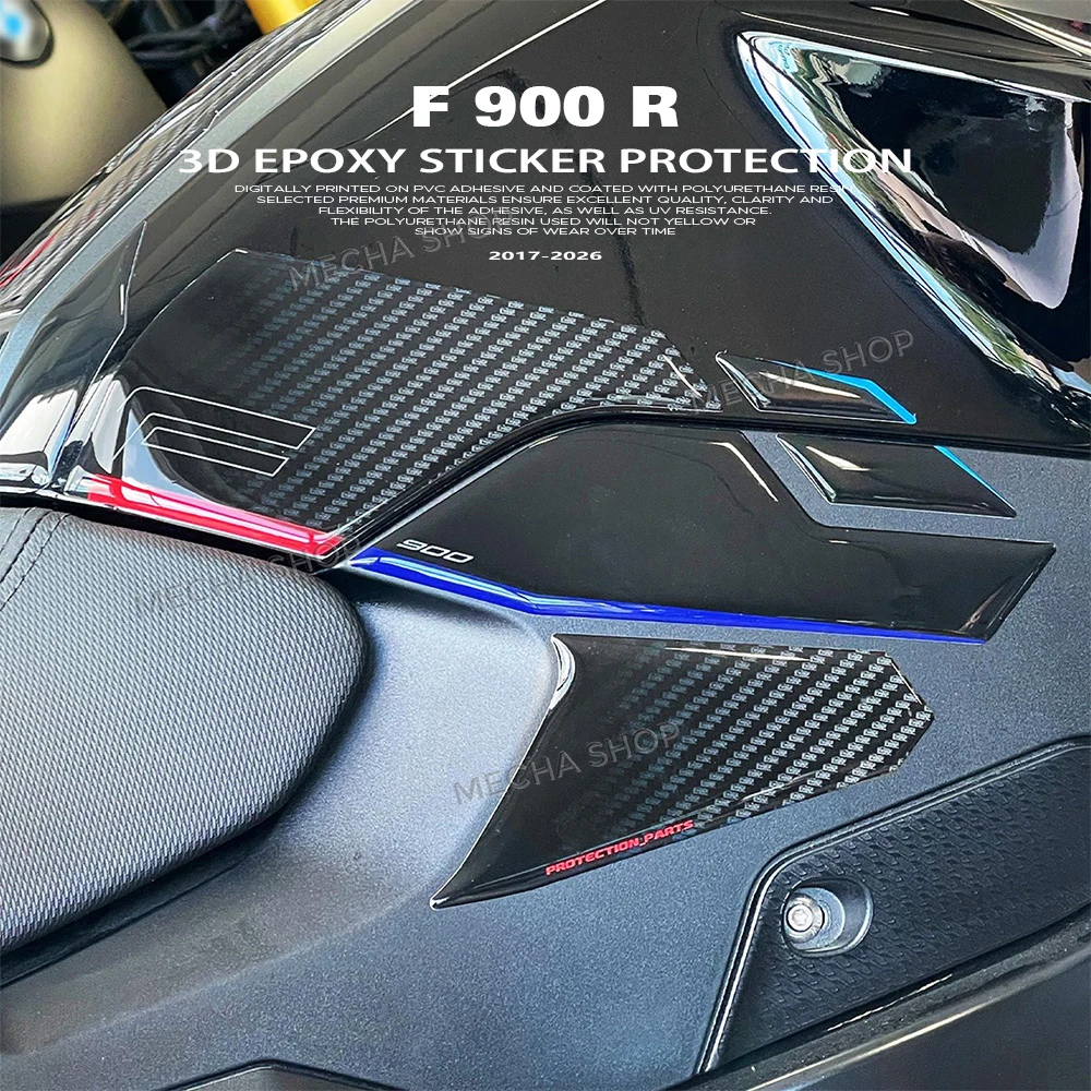 

For F900R F 900 R 2020 2017-2024 2025 2026 3D Fuel Tank Pad Sticker Motorcycle Tank Protector Decals