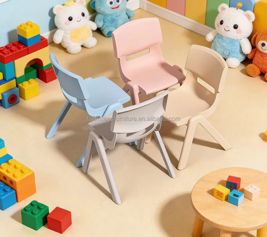 Ergonomic with backrest, plastic study chair