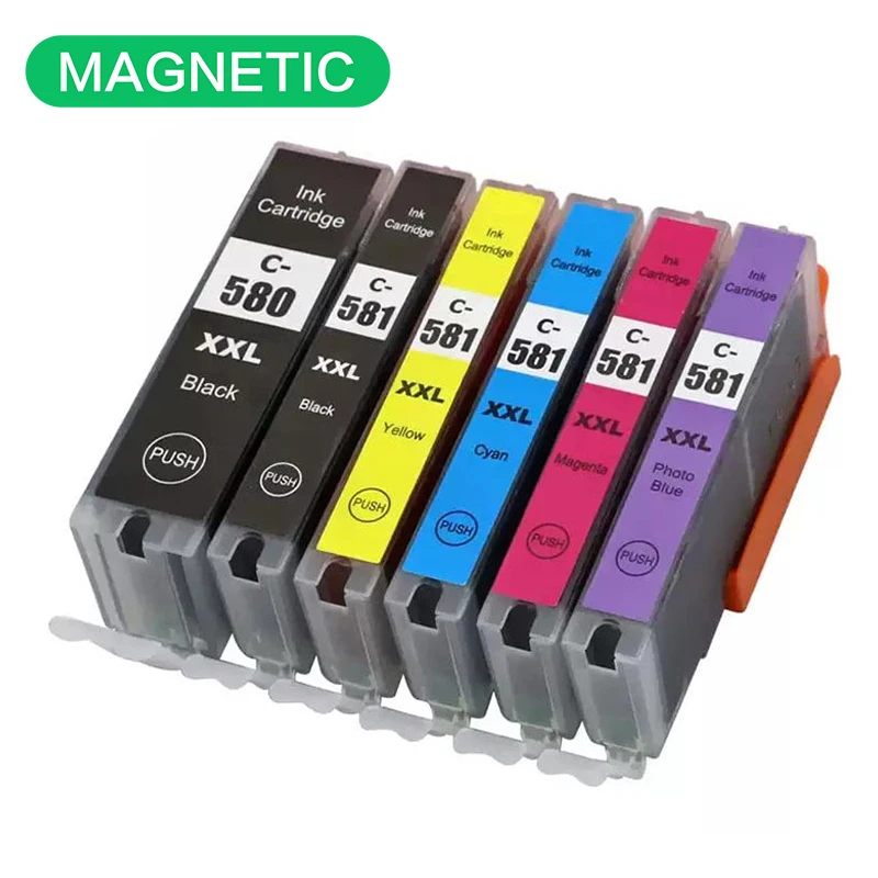 PGI-580 CLI-581 PGI580 CLI581 XXL Ink Cartridge Compatible for Canon PIXMA TR7550 TR8550 TS6150 TS6151 TS8150 printer