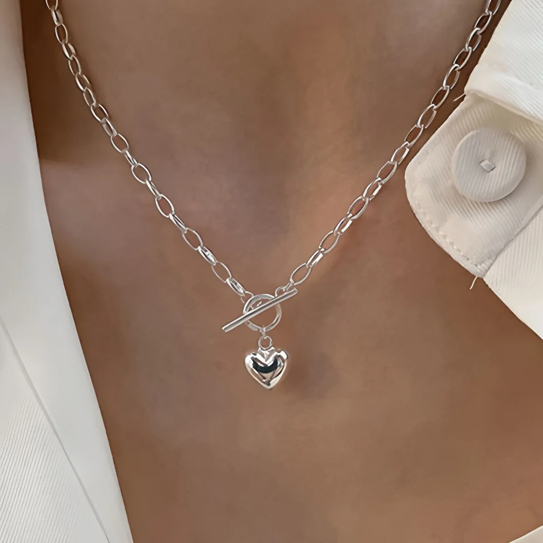 Women's 925 Sterling Silver Line Necklace