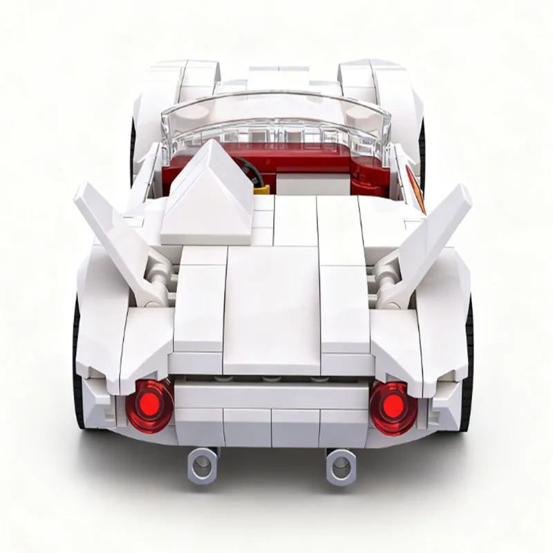 378 ชิ้น MOC ซิตี้ เทคนิคอล ทูนเนล ความเร็วสูงสุด ​ ​ ตัวต่อรถแข่ง MACH5 ชุดของเล่นรถแข่งสปอร์ต ของขวัญสำหรับเด็กและเพื่อน