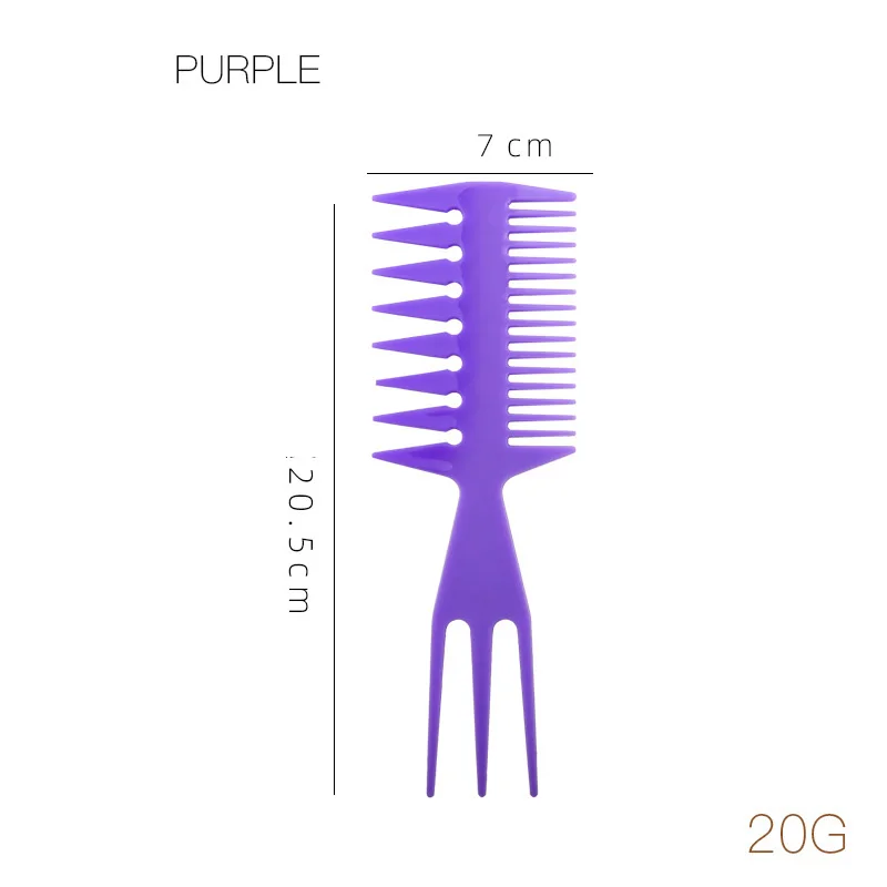Multifunktionaler Trident-Haarkamm für Herren, aus robustem ABS-Kunststoff, geeignet für den Einsatz in Friseursalons und von Friseuren als Haaraccessoire. – Detail 7