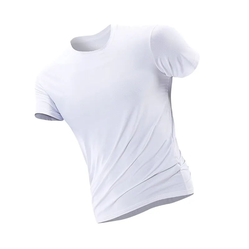 New Summer Ice Silk Short Sleeve Mens T Shirt Breathable And Quick Drying Loose Casual Short Sleeve Sports 6XL