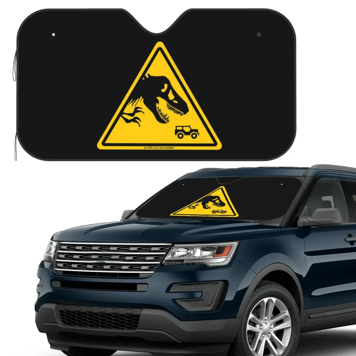 

Jurassic Park Sunshade Windscreen Car Front Windshield Window Sun Visor Accessories Covers