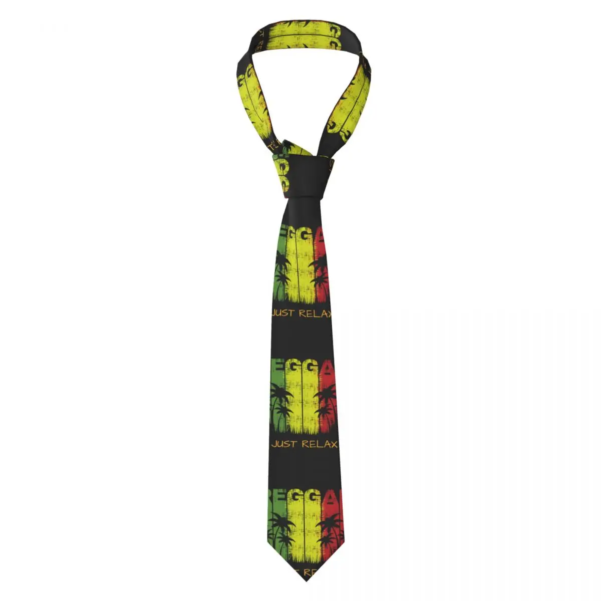 

Mens Tie Classic Neckties Reggae Music With Just Relax Narrow Collar Slim Casual Tie Accessories Gift