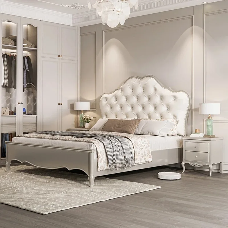 

Italian Modern Double Bed Comforter Platform Queen Bases Double Bed Headboards Storage Bedframe Lit 2 Personnes Home Furniture