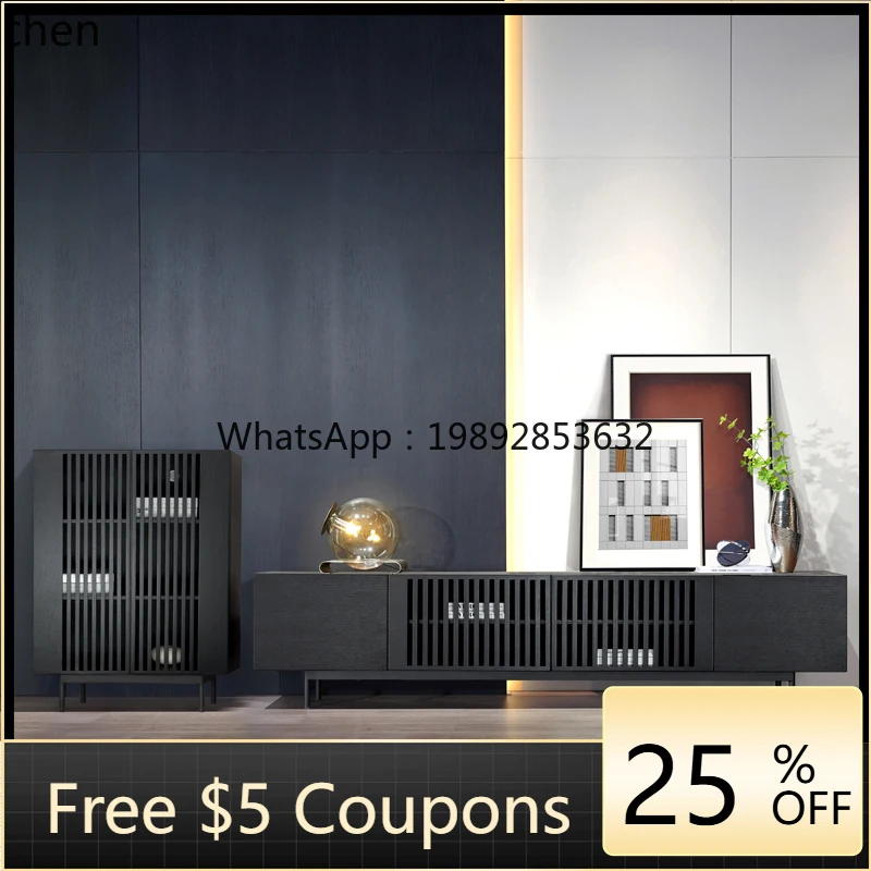 

GZ minimalist modern simple TV cabinet side cabinet combination light luxury high TV cabinet new Chinese style