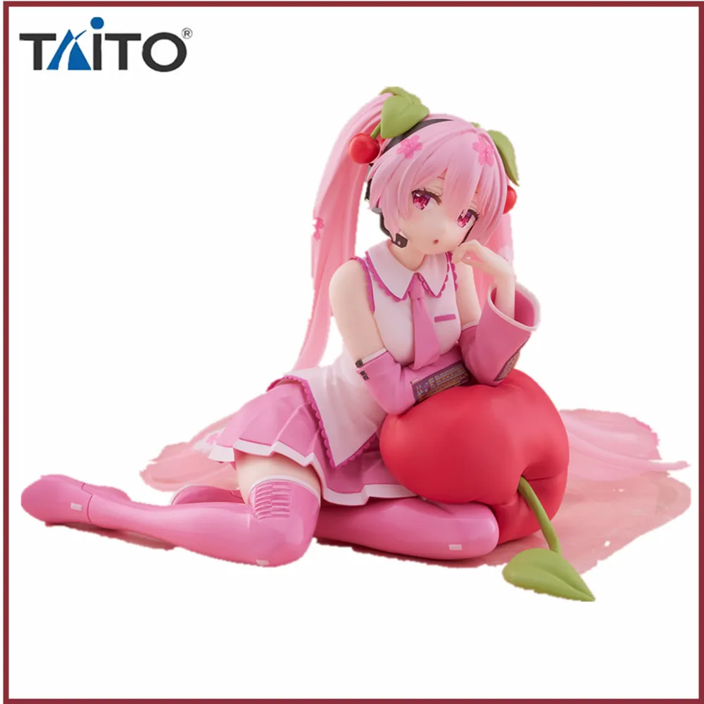 Original Anime Figure Taito Hatsune Miku Desktop Cute Action Figurine Toys for Children Collector Model Doll 13cm