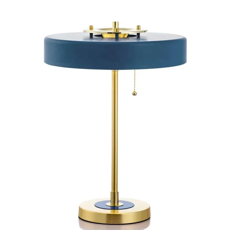 Modern European Fashion Circle Metal Chain Pulley Table Lamp For Hotel Table Lamp Beside Lamp