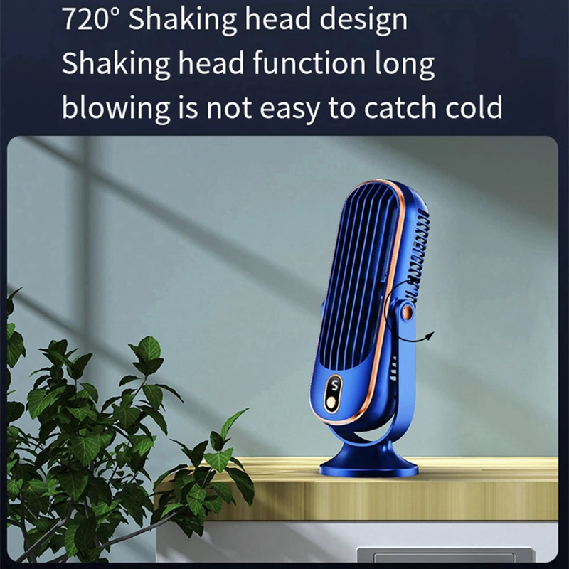 พัดลมทาวเวอร์720 ° ไร้ใบพัดพัดลมเงียบแบบสั่นมี5โหมดสำนักงานห้องนอนพลังงานอย่างมีประสิทธิภาพ