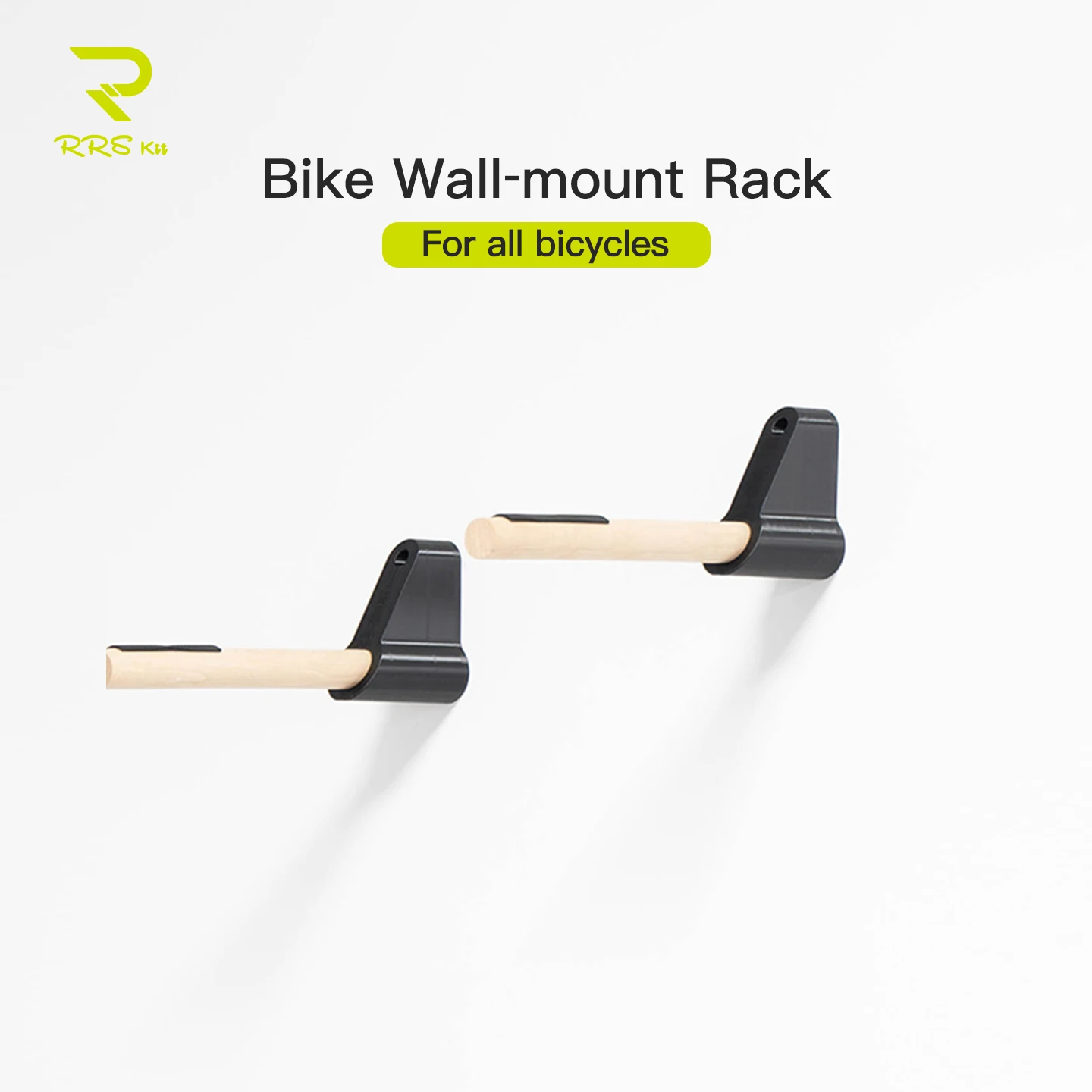 RRSKIT Bicycle Wall Mount Holder Heavy Duty Bike Parking Display Rack Wooden Bike Hanging Bracket For Apartment Workshop Home