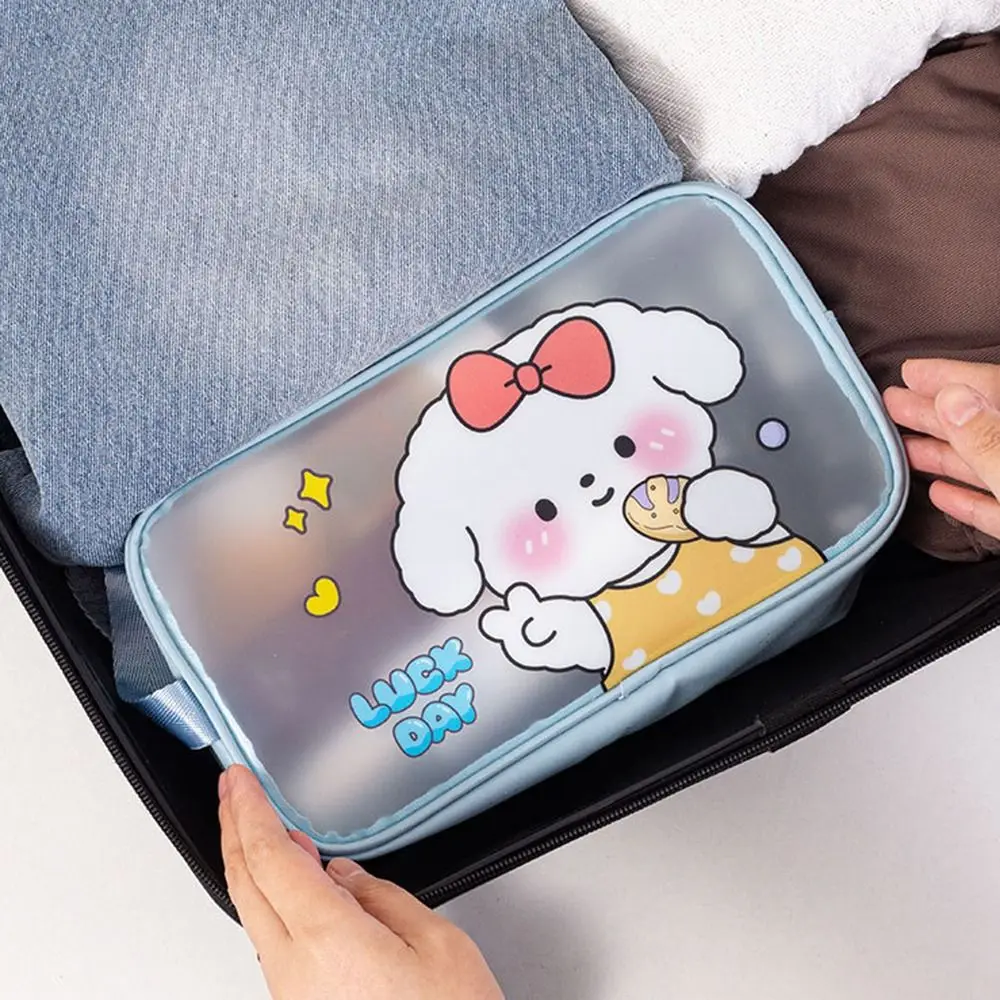 Borsa Ins borsa cosmetica in PVC per cartoni animati borsa per il lavaggio trasparente carina portatile borsa per il lavaggio impermeabile di grande capacità da viaggio