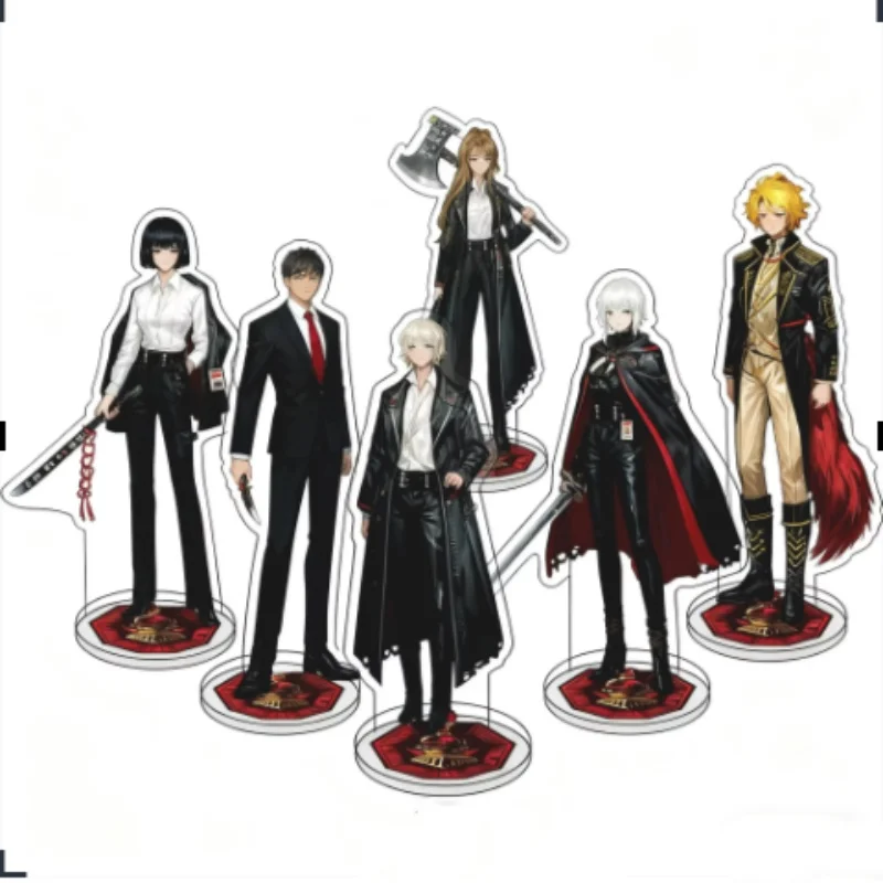 Anime Limbus Company Set Action Acrylic Stand Figure Toy Cos Anime Heathcliff  Don Quixote Outis Faust Figurines Gift Toys