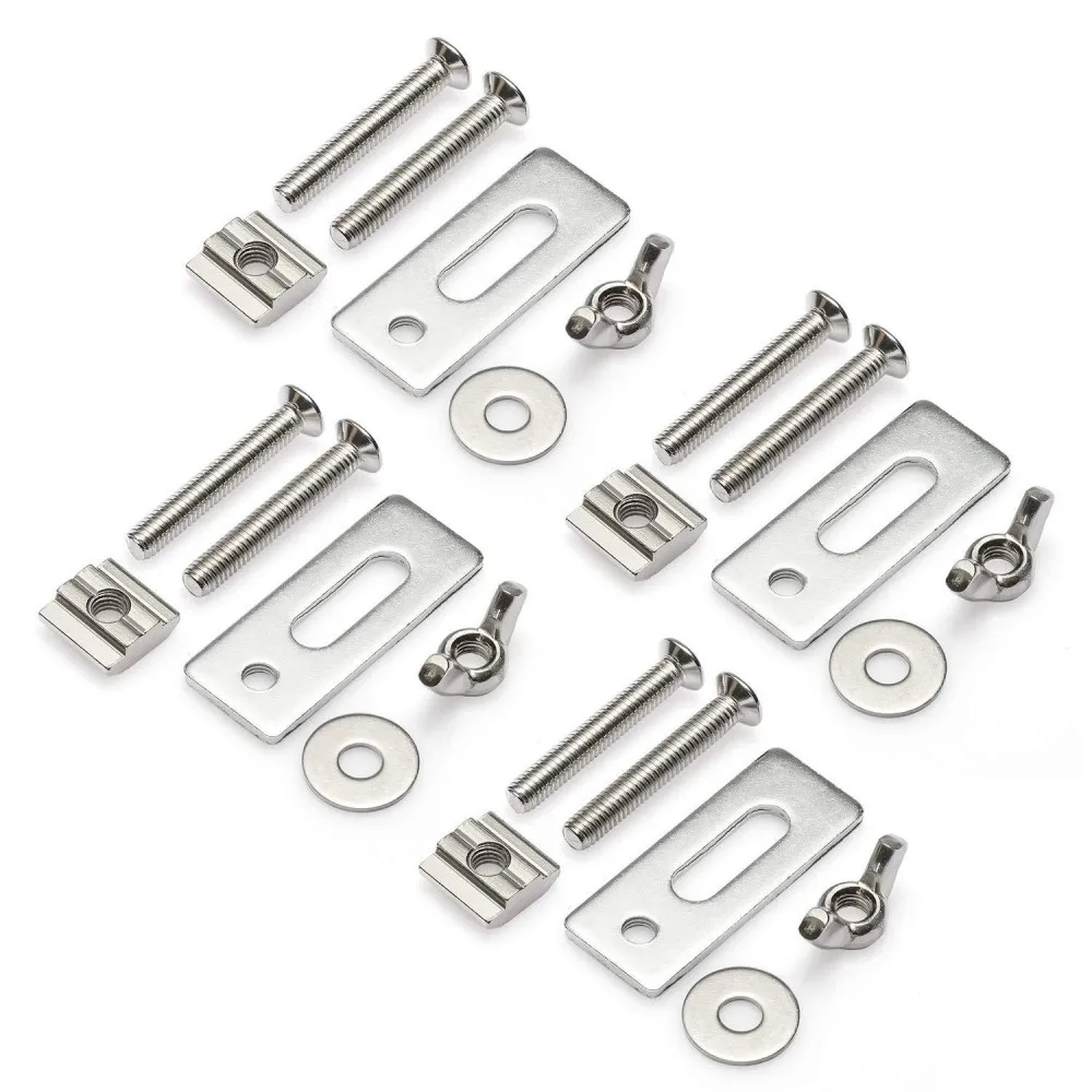 

4PCS M6 T-Track Mini Hold Down Clamp Kit Iron Fixture for CNC Engraving Machine & Engraving Machine Plate