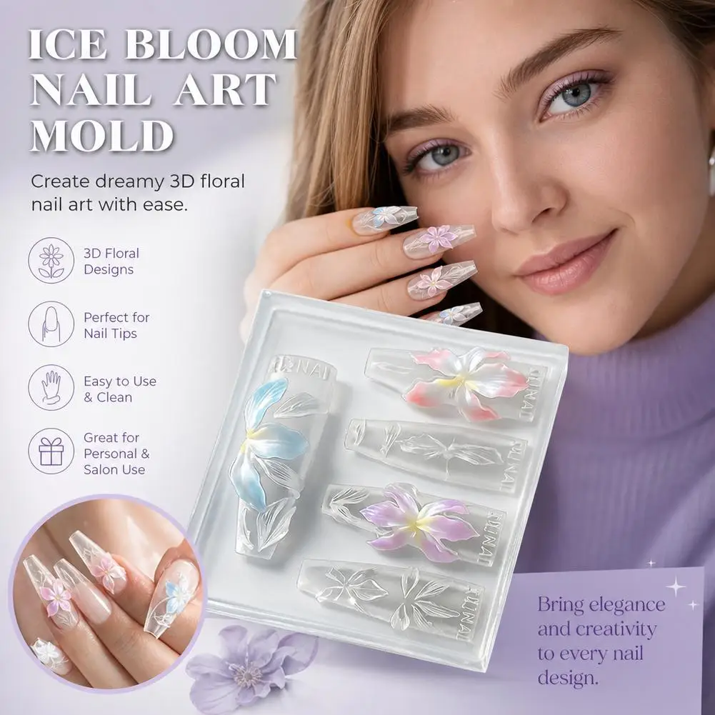 3D Transparent Silicone Nails Mold DIY Nail Art Decorations Phalaenopsis Flower Manicure Templates For Nails Jewelry Crafts