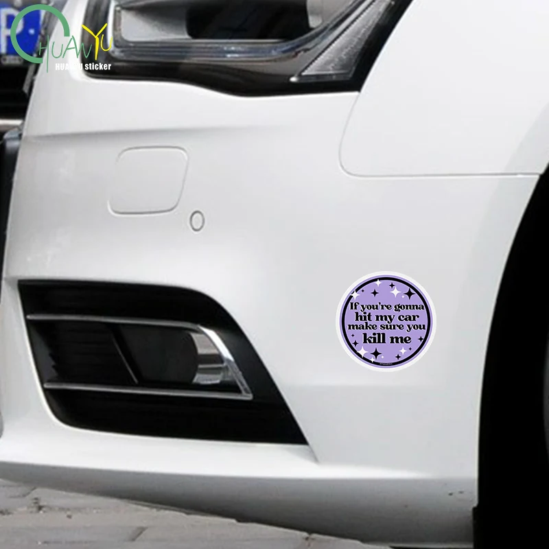 If you are Guruya and hit my car, kill me. Sun, stars, letters, car windows, motorcycle bumpers, reflective waterproof stickers