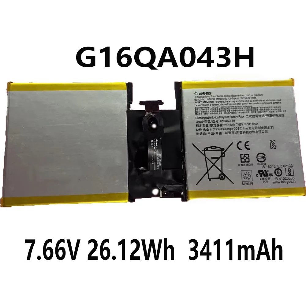 

G16QA043H 7,66 В 26,12 Втч 3411 мАч Аккумулятор для ноутбука Microsoft Surface Go 1824 Series Tablet 2ICP4/76/76