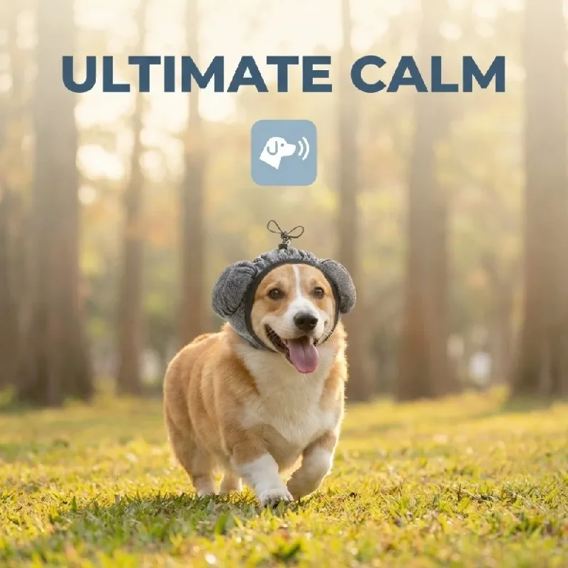 Noise Protection Dog Ear Muffs Snug Fit Soundproof Dog Anti-Startle Cover Adjustable Cups Dog Noise Reduction Cover