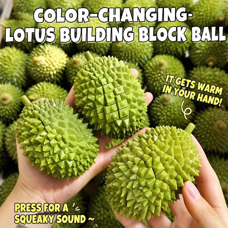 Color Changing Durian Fidget Squeeze Ball Crispy ASMR Sensory Squishy Handmade Stress Relief Ball Crunchy Sound Durian Ball