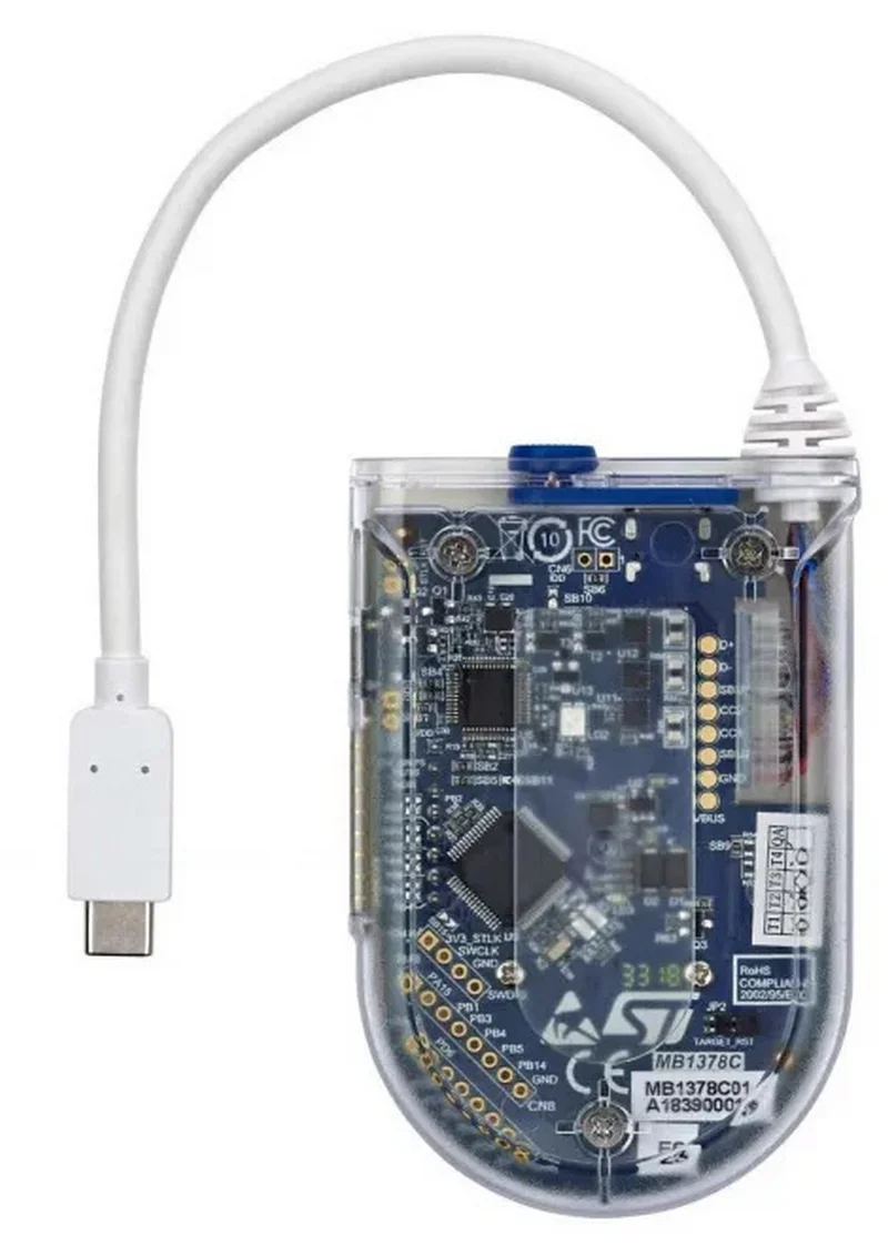 Spot STM32G071B-DISCO exploration kit, using STM32G071RB MCU development board