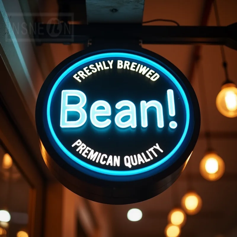 Custom Round Acrylic LED Light Box for Storefront Waterproof Double Sided Outdoor Business Signage Wall Mounted