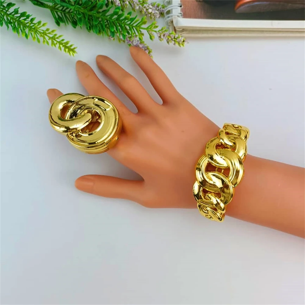 EMMA مجوهرات فاخرة على الطراز الإيطالي الجديد للسيدات الأفريقي ماما مجموعة مجوهرات جريئة على الموضة #6