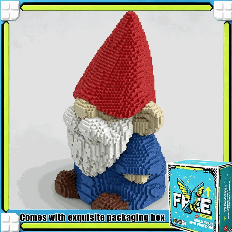 5862PCS Garden Gnome Figure MOC Building Blocks Large Scale Model Custom Puzzle DIY Assembly Toy Desktop Decoration Gift