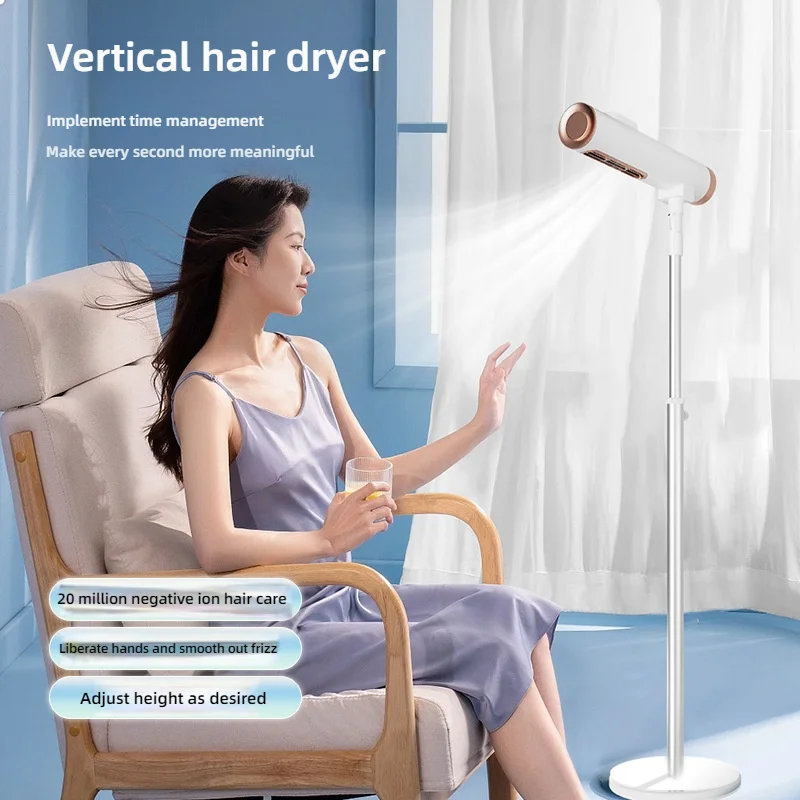 New Hands-Free Vertical Hair Dryer with Negative Ion for Home Use - Lazy People-friendly Cold & Hot Hair Care Hair Dryer