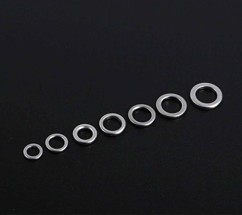 JIGGING PRO Angelring Solid Ring 1 # -7 # 10/15 Stück Angelköder-Verbinder aus Edelstahl, professionelles Angelzubehör – Detail 6