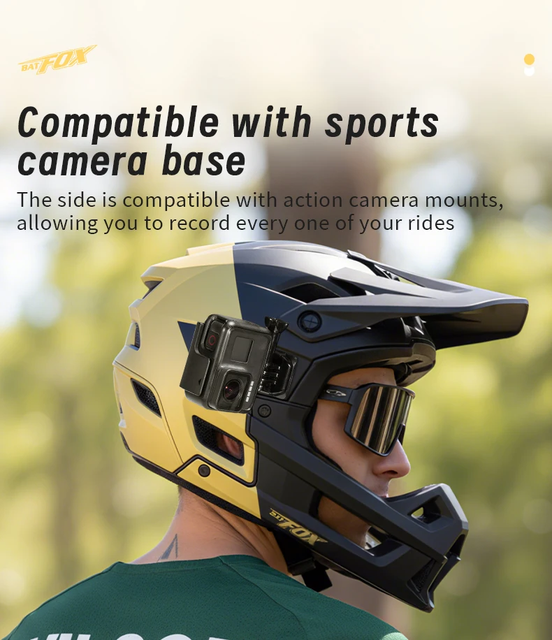 BATFOX Full Face Fahrradhelm Männer Frauen Downhill Off-Road Radfahren Motorrad Outdoor Sport Schutz Sicherheit MTB Fahrradhelme – Detail 8