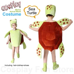 Sea Turtle Cosplay Costume Children‘s Marine animals Performance Clothing Set Hat Clothes Shoe Kids Anime Octopus Shark Dolphin