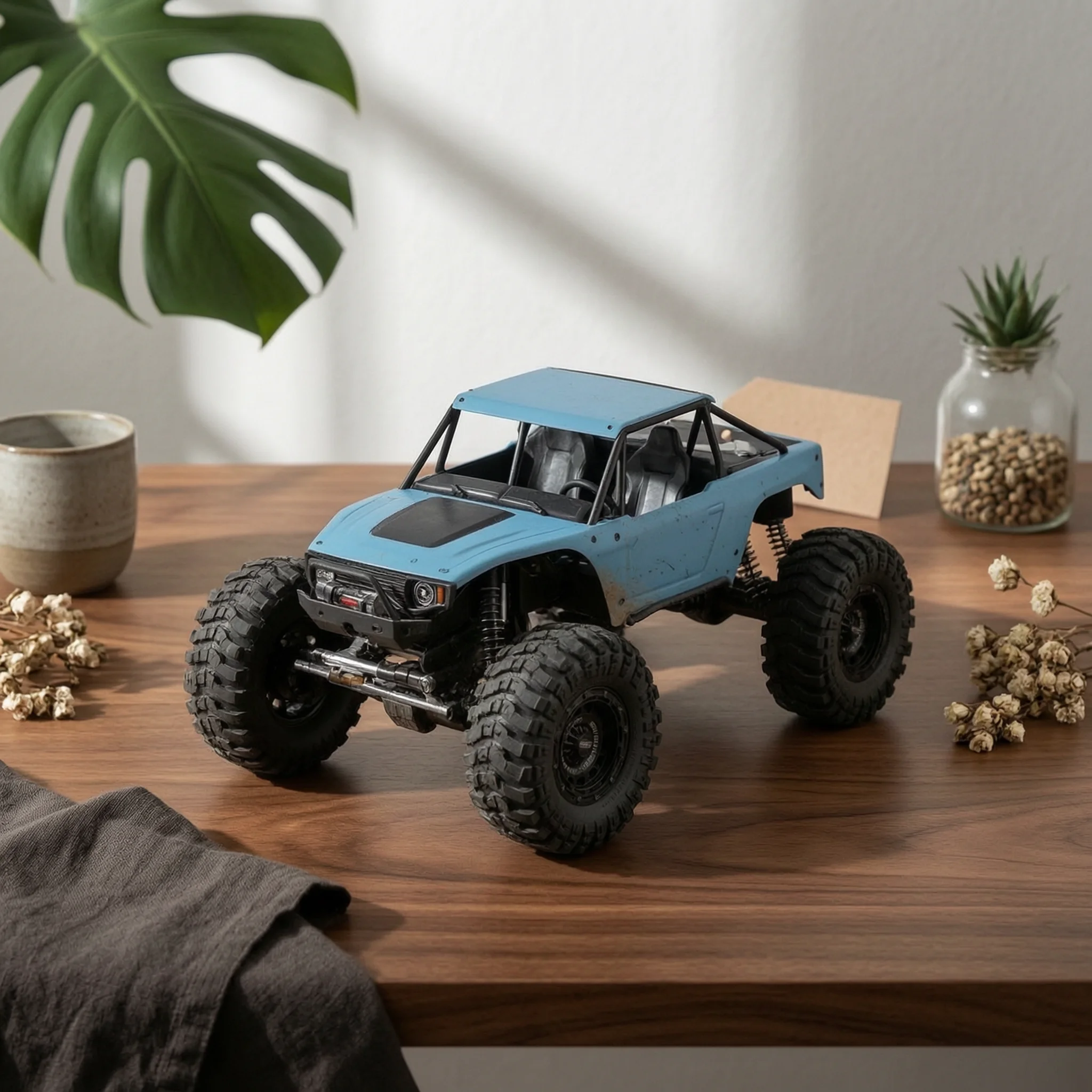 4 Pieces RC Crawler Wheel and Tire Assembly Long-Lasting Tires Wheels High Traction for Trail Building