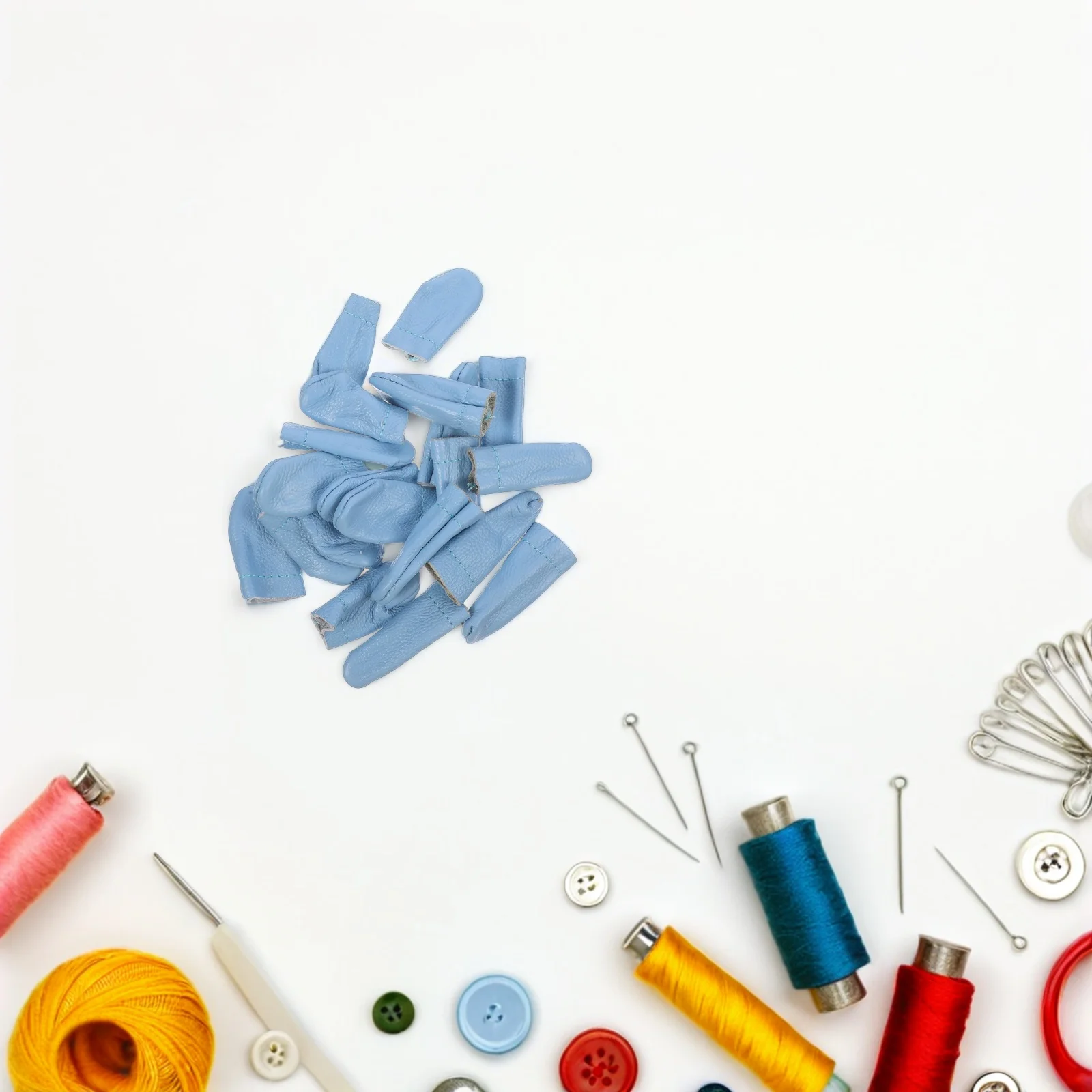 20個の指ガード 縫製やフェルト用 強力で柔軟な保護キャップ 編み物DIY工芸品に最適