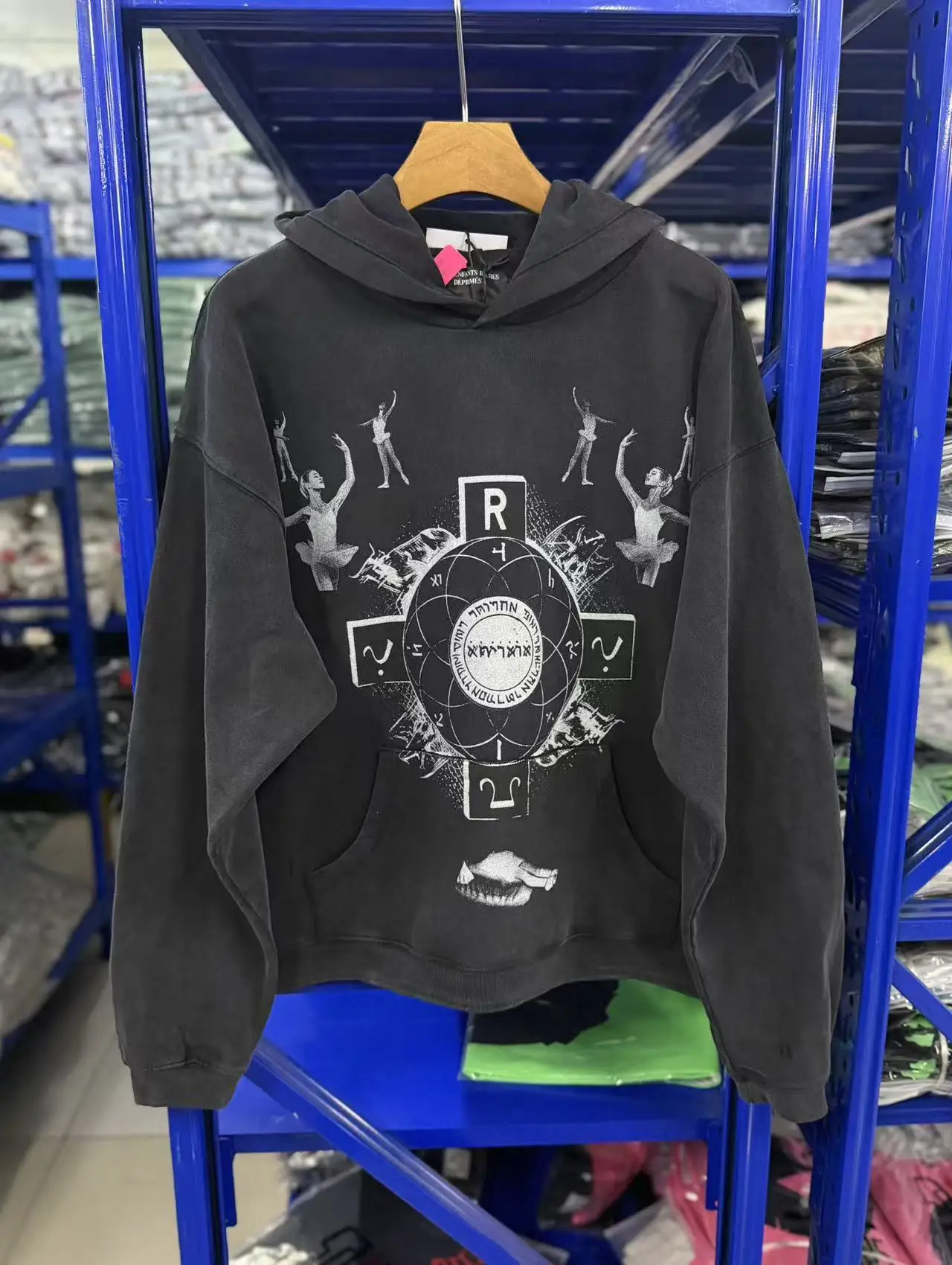 death-ballet-printed-old-washed-hat-sweatshirt-casual-style-long-sleeve-hoodie-for-youth-men-women-universal-black-hat-sweats