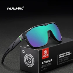 KDEAM Oversized One-piece Shape Men's Sunglasses Polarized Windproof Sport Sun Glasses Women Colorful Fishing Goggles Category 3
