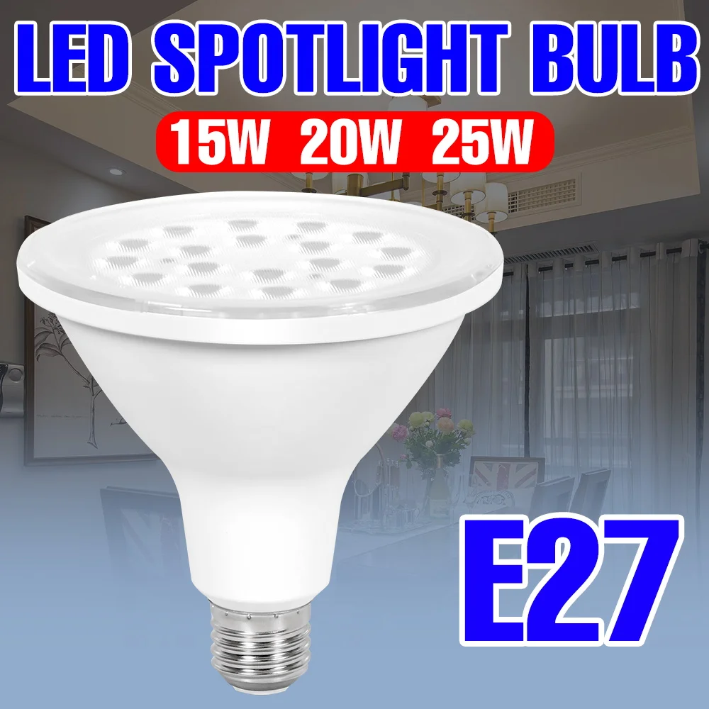 25W Indoor LED Light Bulb E27/E26 High Brightness Ceiling Lamp 220V Spotlight Living Room Bedroom Kitchen Office Study Lighting