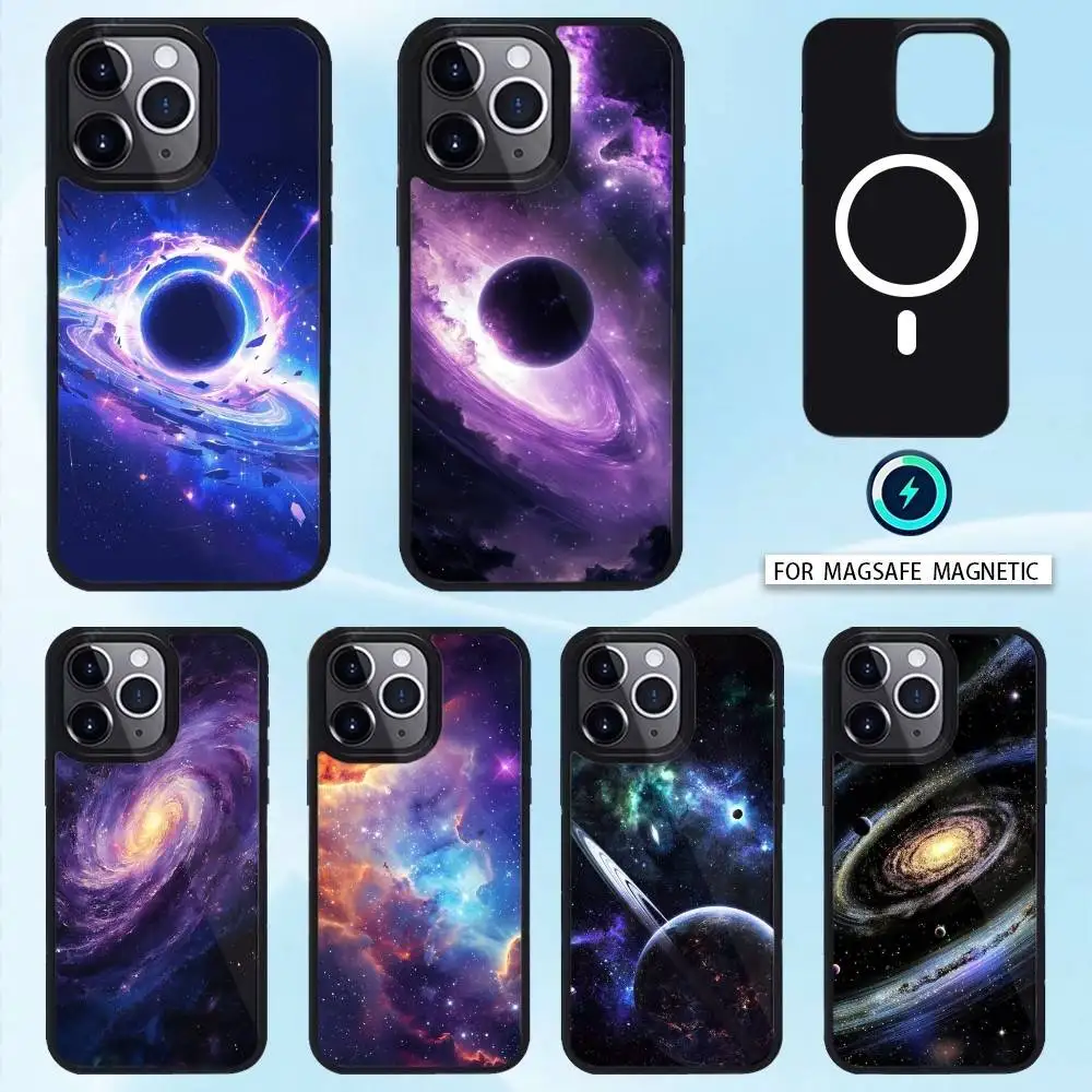 

Space Galaxy Universe Phone Case For iPhone17,16,15,14,13,12,Pro,Max,Magnetic For Magsafe Wireless Charging