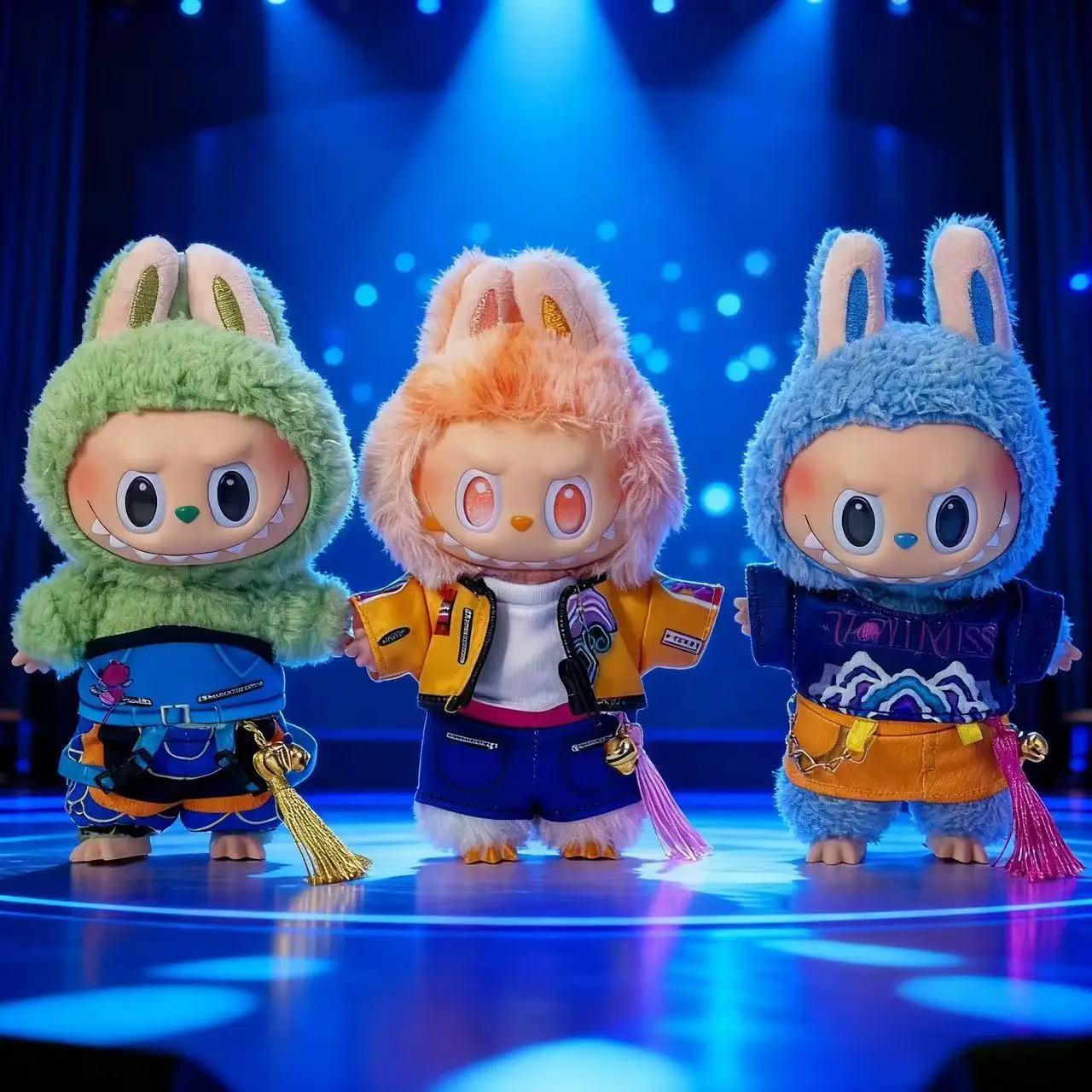 

Labubu Cartoon Doll Clothes Set for 17cm Plush Toy Outfit Labubu Cosplay Wardrobe