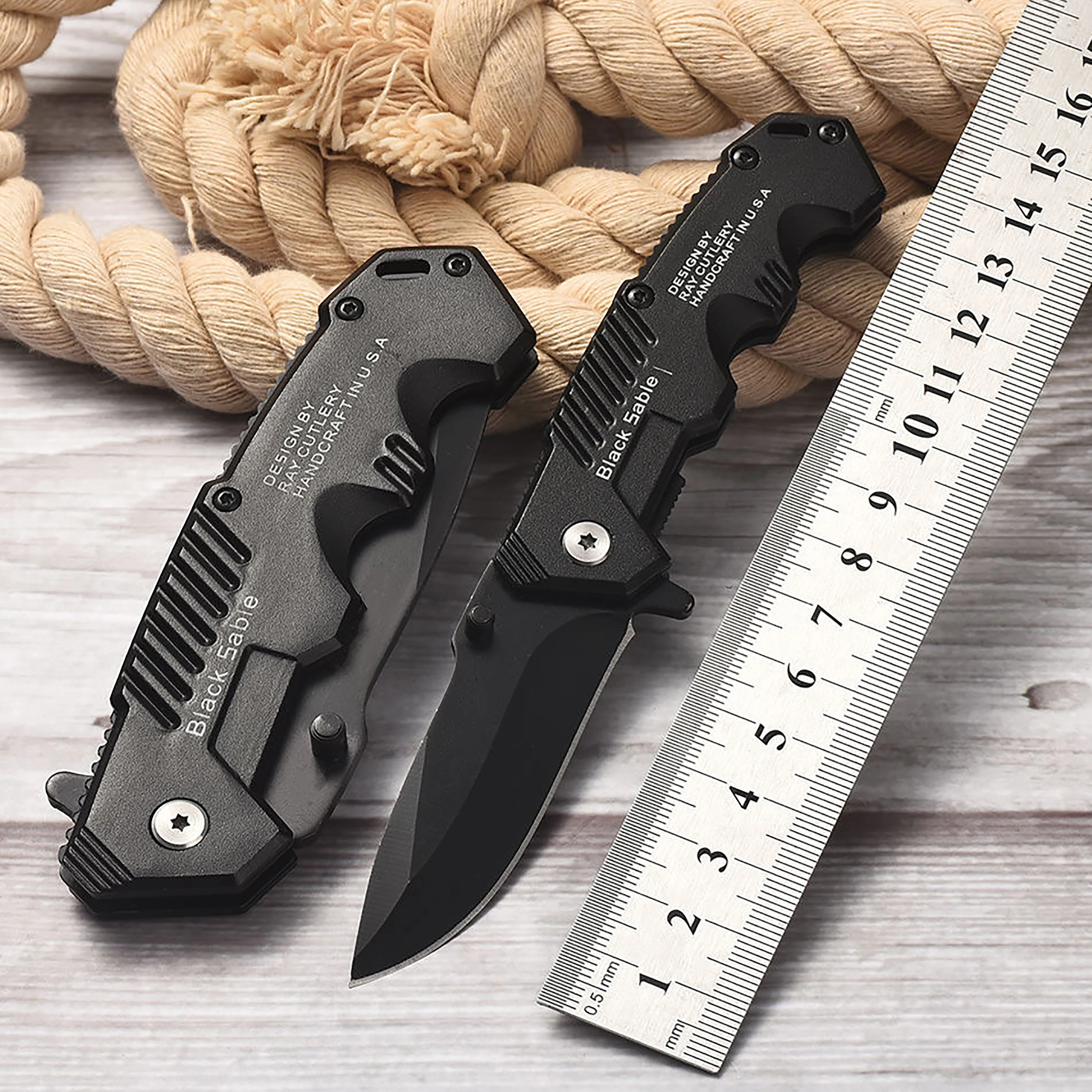 Multi Functional High Hardness Defensive Folding Knife Men\'s Self-defense Survival Tool Knife Outdoor Camping EDC Survival Knife