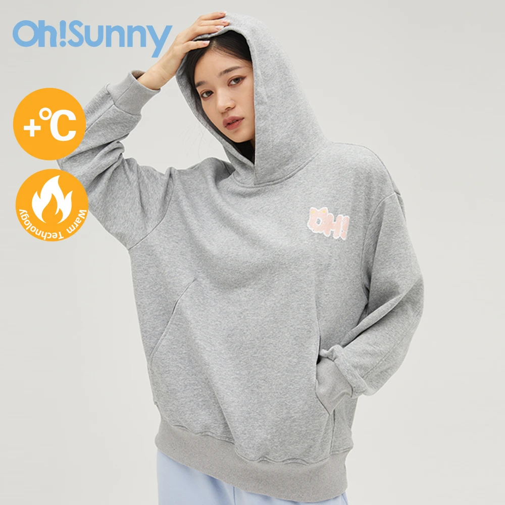 

OhSunny Hoodies Women Girls Oversized Sweatshirts Autumn and Winter New Sports Casual Loose Clothing All-match Top