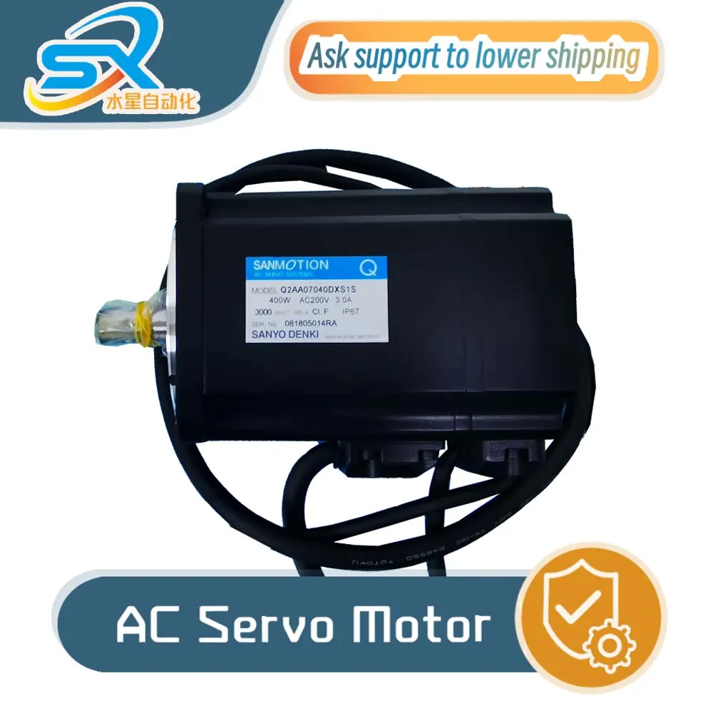 PRUEBA 100% OK Servomotor de CA SANYO Q2AA07040DXS1S 400w Buen estado Funciona bien