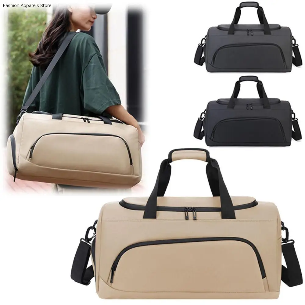 

Large Capacity Travel Duffel Bag Waterproof with Shoe Compartment Gym Shoulder Bag Casual Dustproof Sports Fitness Bag Camping