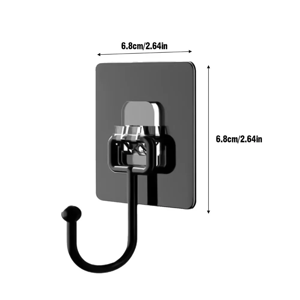 10/1pcs Black Traceless Hooks Multifunctional Wall Strong Adhesive Hook Door KeyChain Clothes Hook Bathroom Kitchen Accessories