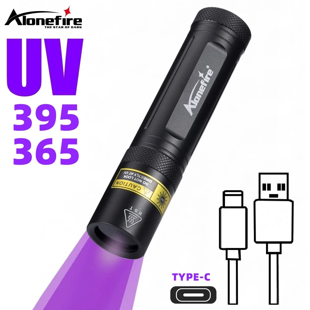 10W 365nm UV Flashlight 395nm Ultraviolet Black Light Resin Nail polish Curing Pet Moss Cat Dog Stains Bed Bug Detector SV77