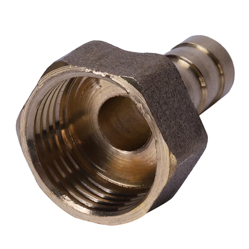 

ABBN-10X Gold Brass Fitting 10Mm Hose Barb 1/2 Inch NPT Female Thread Straight Connector