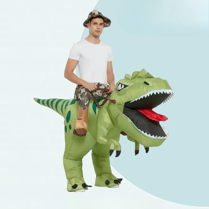 

Inflatable dinosaur costume riding Tyrannosaurus funny party Halloween costume novelty dinosaur inflatable costume set